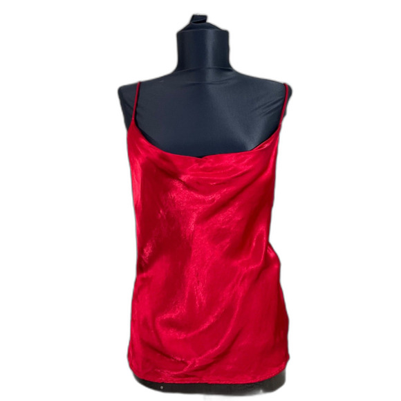 Zara Tops - Zara Red Camisole Strappy Cowl Neck Size M Red rushed back